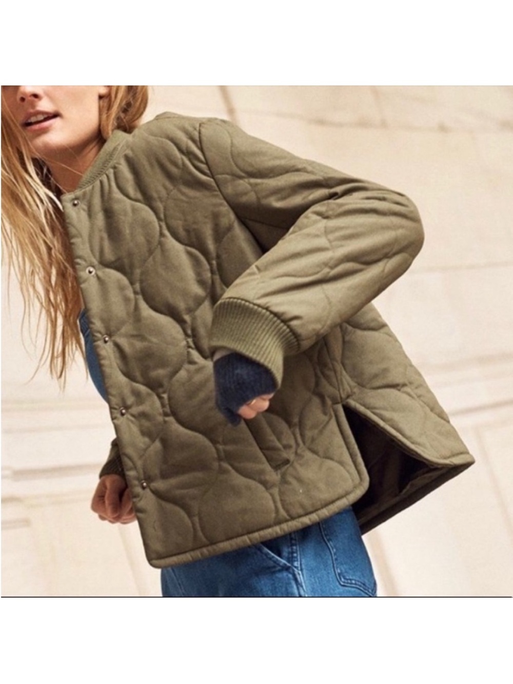Madewell Quilted Olive Green Jacket - Picture 8 of 8